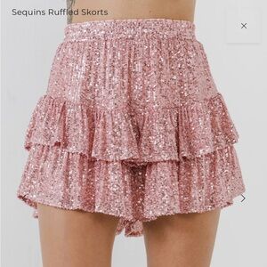 Endless Rose sequin ruffled skort